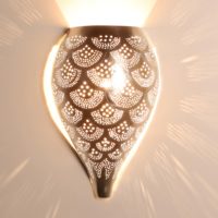Marocká strieborná nástenná lampa Farid 3