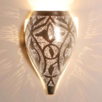 Marocká strieborná nástenná lampa Matin 3
