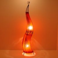 Orientálna henna lampa Hisan XXL (oranžová) 1