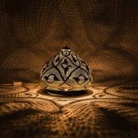 Stolová strieborná lampa Qahira D22_4