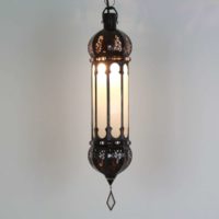 Závesná lampa Dunya mliečnobiela 1