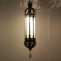 Závesná lampa Dunya mliečnobiela