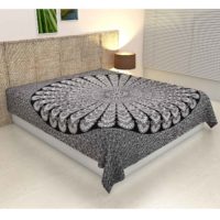 Prehoz Mandala čierno-biela XXL