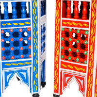 Orientálne drevené stolíky Tirra (rôzne farby) 6